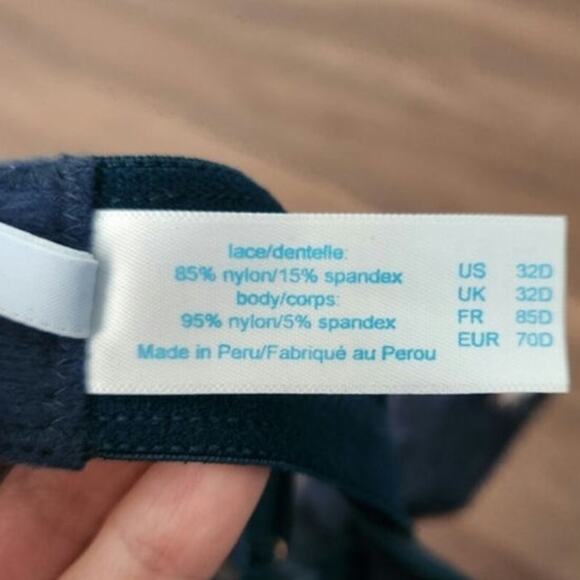 NWT‎ Eberjey Underwire Bra 32D Lace Deep Green - Picture 5 of 5